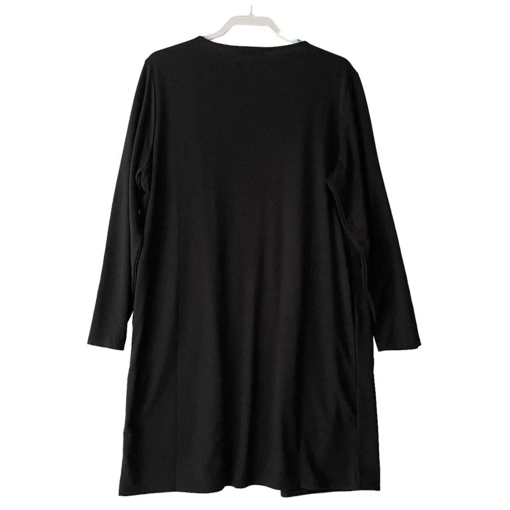 Calvin Klein Black Stretch Top Coat PXL Work Wear - Picture 7 of 7